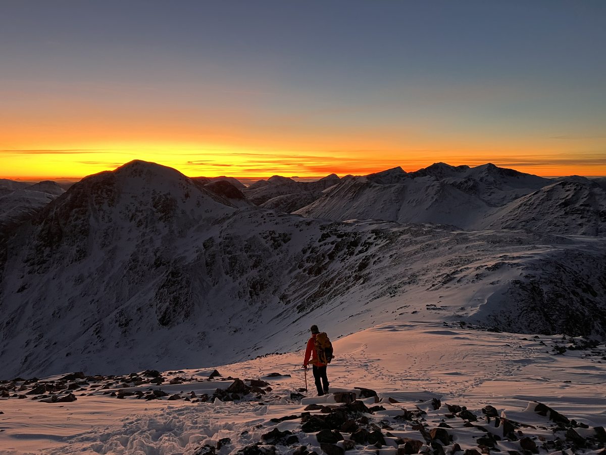 Glen Coe winter sunset